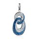 Sterling Silver Pendant With Blue And White Crystals The Eclat, image , picture 3