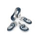 Sterling Silver Earrings With Blue And White Crystals The Eclat, image , picture 4