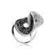 Crystal Encrusted Cocktail Ring In Sterling Silver The Eclat, Ring Size: 9 / 19, image 