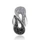 Crystal Encrusted Cocktail Ring In Sterling Silver The Eclat, Ring Size: 9 / 19, image , picture 4