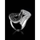 Crystal Encrusted Cocktail Ring In Sterling Silver The Eclat, Ring Size: 9 / 19, image , picture 2