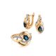 Golden Earrings With Sapphire And Diamonds The Mermaid, image , picture 4