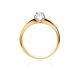 Stylish Golden Ring With Solitaire Diamond, Ring Size: 8 / 18, image , picture 3