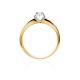 Stylish Golden Ring With Solitaire Diamond, Ring Size: 8 / 18, image , picture 3