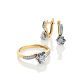 Classy Golden Ring With White Diamonds, Ring Size: 9 / 19, image , picture 4