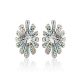 Silver Floral Earrings With Chameleon Colored Crystals The Eclat, image , picture 3