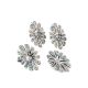 Silver Floral Earrings With Chameleon Colored Crystals The Eclat, image , picture 5