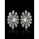 Silver Floral Earrings With Chameleon Colored Crystals The Eclat, image , picture 2