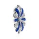 Silver Floral Pendant With Blue And White Crystals The Eclat, image , picture 3