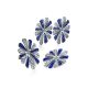 Silver Floral Earrings With Blue And White Crystals The Eclat, image , picture 6