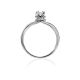 White Gold Ring With Solitaire Diamond And 26 Small Diamonds, Ring Size: 6 / 16.5, image , picture 3
