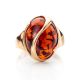 Cognac Amber Ring In Gold, Ring Size: 11 / 20.5, image , picture 3
