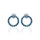 Round Silver Studs With Blue Crystals The Aurora, image , picture 4