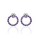 Violet Crystal Studs In Sterling Silver The Aurora, image , picture 3