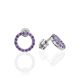 Violet Crystal Studs In Sterling Silver The Aurora, image 