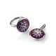 Round Silver Ring With Purple Crystals The Eclat, Ring Size: 5.5 / 16, image , picture 4