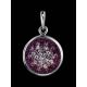 Round Silver Pendant With Purple Crystals The Eclat, image , picture 2