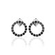 Round Black Crystal Studs The Aurora, image , picture 4