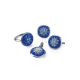 Round Silver Earrings With Blue Crystals The Eclat, image , picture 5