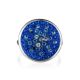 Round Silver Ring With Blue Crystals The Eclat, Ring Size: 10 / 20, image , picture 3