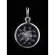 Round Silver Pendant With Black And White Crystals The Eclat, image , picture 2