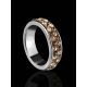 Sterling Silver Ring With Brown Crystals The Eclat, Ring Size: 5.5 / 16, image , picture 2