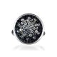 Silver Ring With Black And White Crystals The Eclat, Ring Size: 8.5 / 18.5, image , picture 3