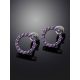 Violet Crystal Studs In Sterling Silver The Aurora, image , picture 2