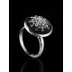 Silver Ring With Black And White Crystals The Eclat, Ring Size: 8 / 18, image , picture 2