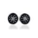 Round Sterling Silver Earrings With Black And White Crystals The Eclat, image , picture 3