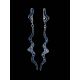 Sterling Silver Dangle Earrings With Blue Crystals The Jungle, image , picture 2