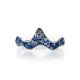 Sterling Silver Ring With Blue Crystals The Jungle, Ring Size: 6.5 / 17, image , picture 3