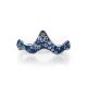 Sterling Silver Ring With Blue Crystals The Jungle, Ring Size: 8 / 18, image , picture 3