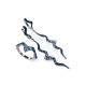 Sterling Silver Dangle Earrings With Blue Crystals The Jungle, image , picture 4