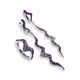 Curvy Silver Dangles With Purple Crystals The Jungle, image , picture 4