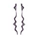 Curvy Silver Dangles With Purple Crystals The Jungle, image 