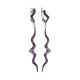 Curvy Silver Dangles With Purple Crystals The Jungle, image , picture 3