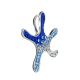 Silver Starfish Pendant With Blue And White Crystals The Jungle, image , picture 3