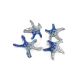 Silver Starfish Ring With Blue And White Crystals The Jungle, Ring Size: 6 / 16.5, image , picture 5