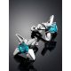 Silver Studs With Light Blue Crystals The Aurora, image , picture 2