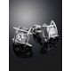 Silver Studs With White Crystals The Aurora, image , picture 2