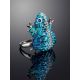 Crystal Encrusted Frog Ring The Jungle, Ring Size: 5.5 / 16, image , picture 2