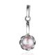 Cute Silver Pendant With Mauve Colored Cultured Pearl The Serene Collection, image 