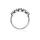 White Gold Ring With Diamond Row, Ring Size: 7 / 17.5, image , picture 3