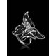 Silver Butterfly Ring With Black And White Crystals The Jungle, Ring Size: 6 / 16.5, image , picture 2