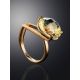 Bold Golden Ring With Yellow Citrine Centerpiece, Ring Size: 7 / 17.5, image , picture 2