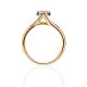 Golden Ring With Solitaire Diamond, Ring Size: 8 / 18, image , picture 3