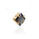 Invisible Line Necklace With Black Square Crystal The Aurora, Length: 40, image , picture 3