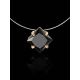 Invisible Line Necklace With Black Square Crystal The Aurora, Length: 40, image , picture 2
