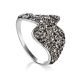 White Crystal Cocktail Ring In Silver The Eclat, Ring Size: 9 / 19, image 